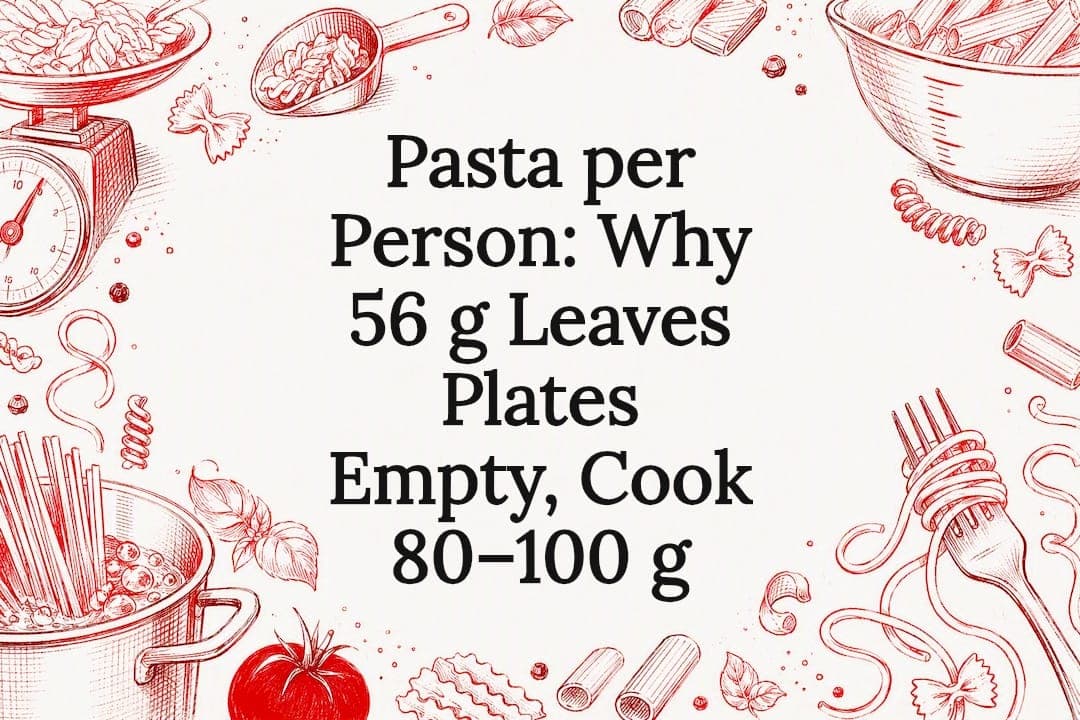 Pasta per Person: Why 56 g Leaves Plates Empty, Cook 80–100 g