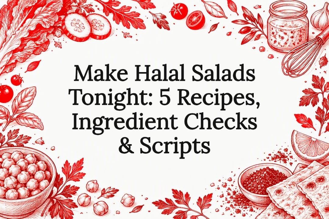 Make Halal Salads Tonight: 5 Recipes, Ingredient Checks & Scripts