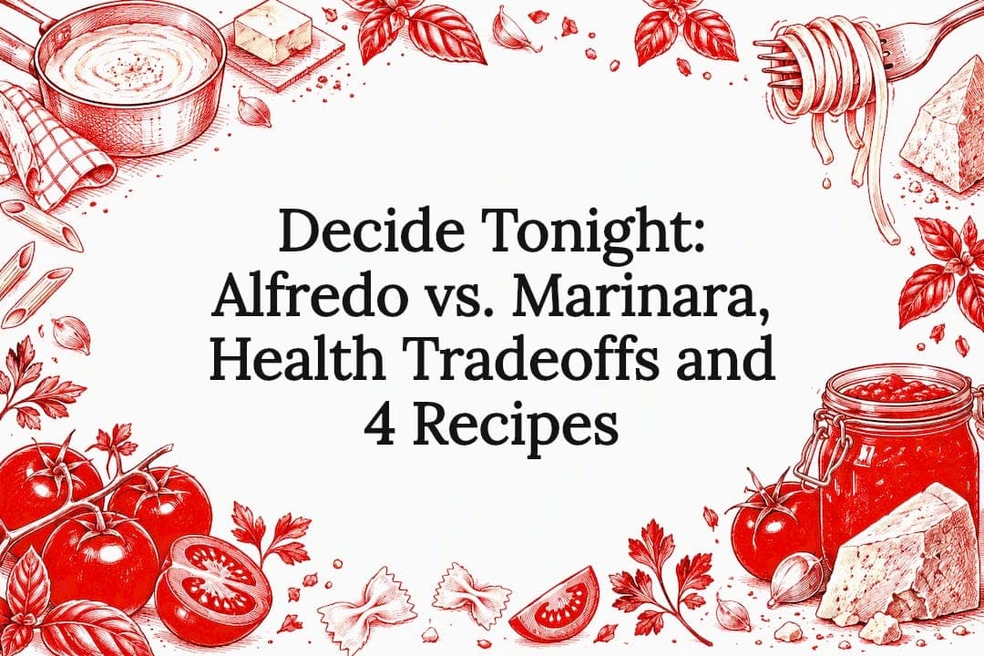 Decide Tonight: Alfredo vs. Marinara, Health Tradeoffs and 4 Recipes