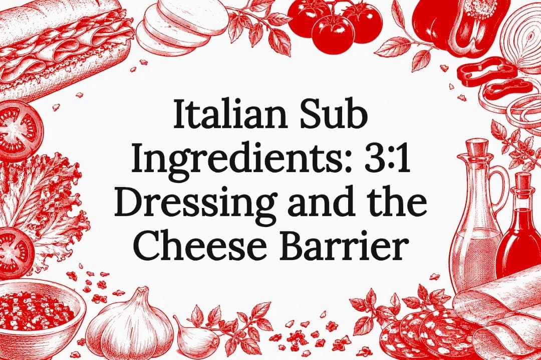 Italian Sub Ingredients: 3:1 Dressing and the Cheese Barrier