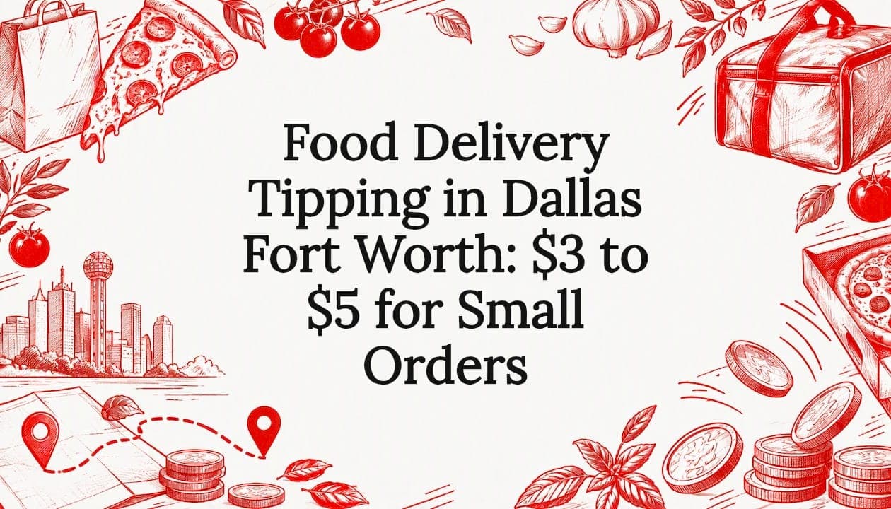 Food Delivery Tipping in Dallas Fort Worth: $3 to $5 for Small Orders